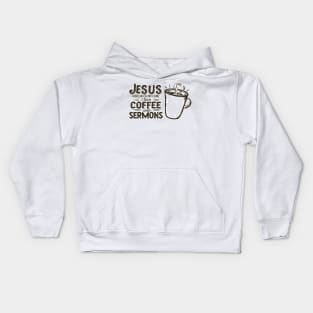 Divine Brew: Coffee to Sermons Design Kids Hoodie